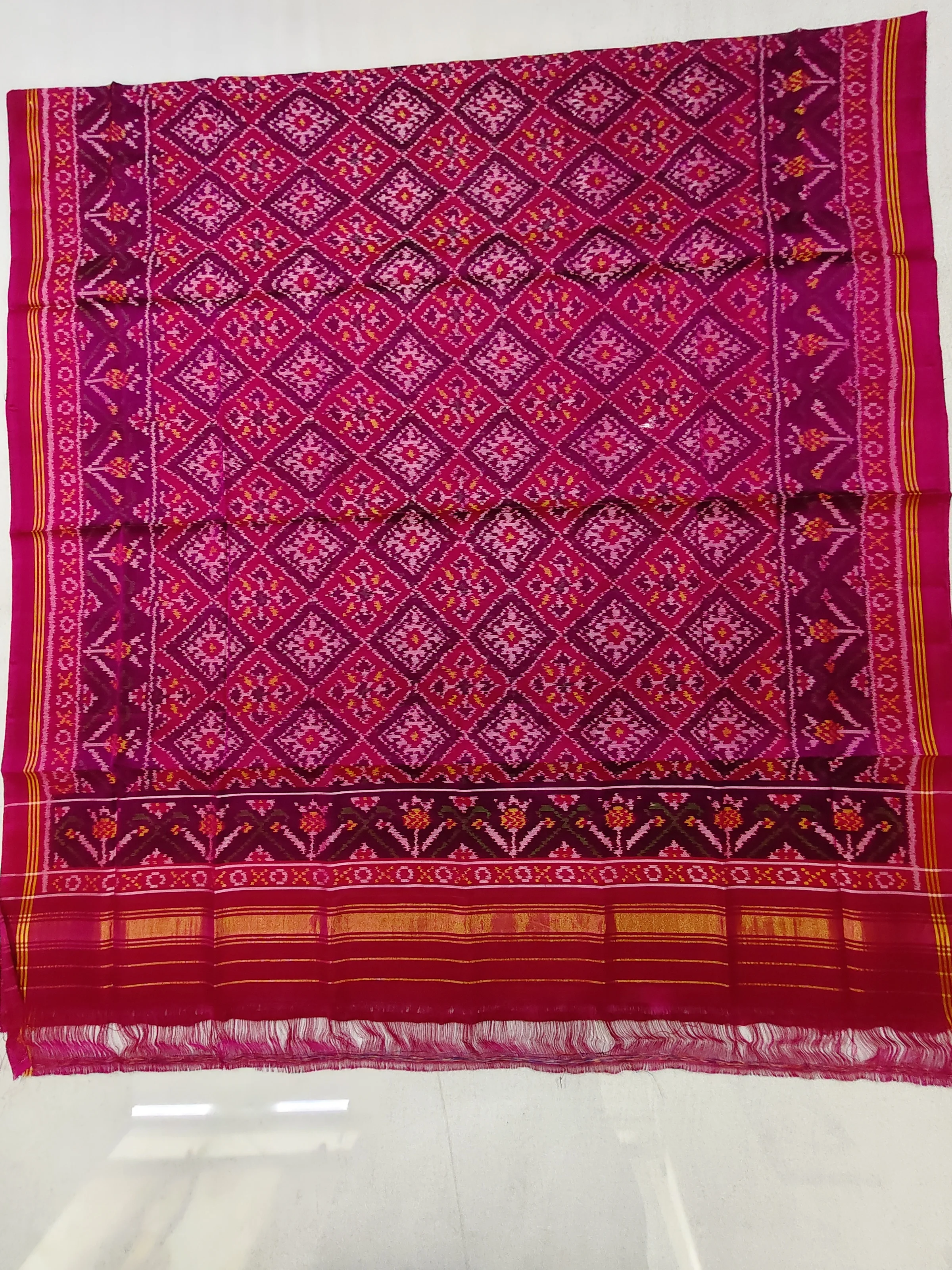 Pink Chandabhat Fusion Dupatta for Chaniya Choli