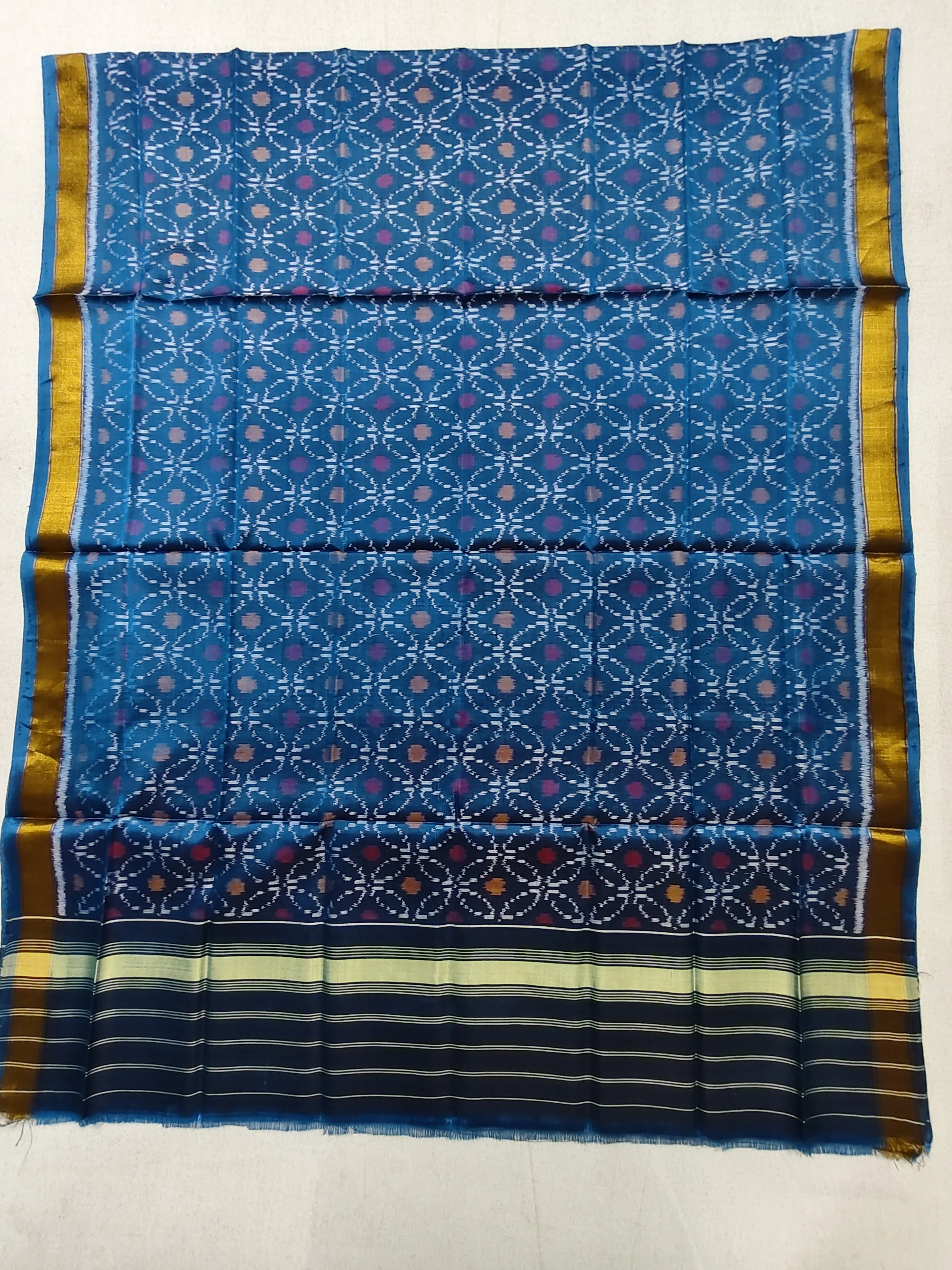 Morpich Dada Motifs Single Ikat Dupatta