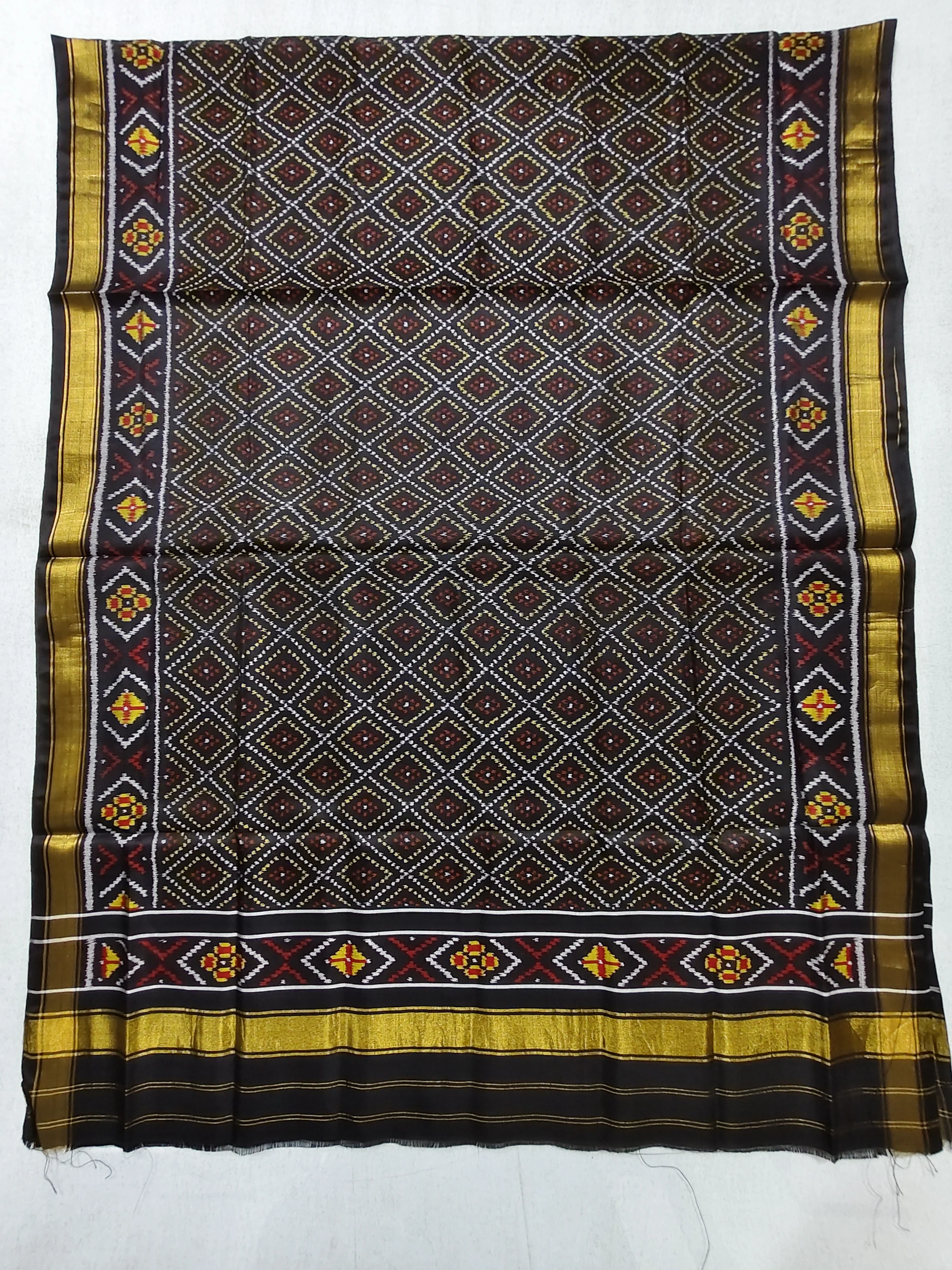 Black Box Bandhej Single Ikat Dupatta