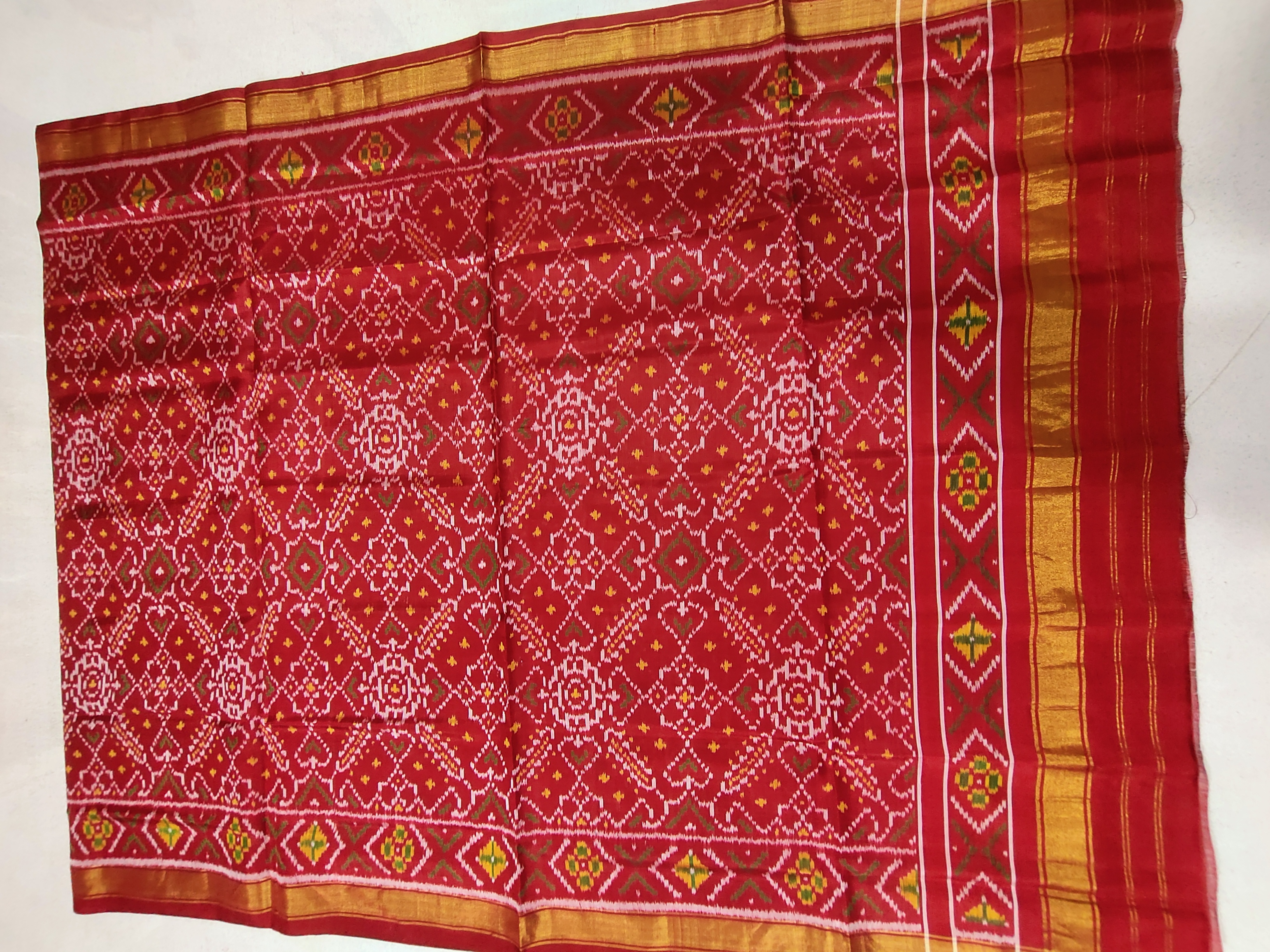 Red Manekchowk Dress Duppta