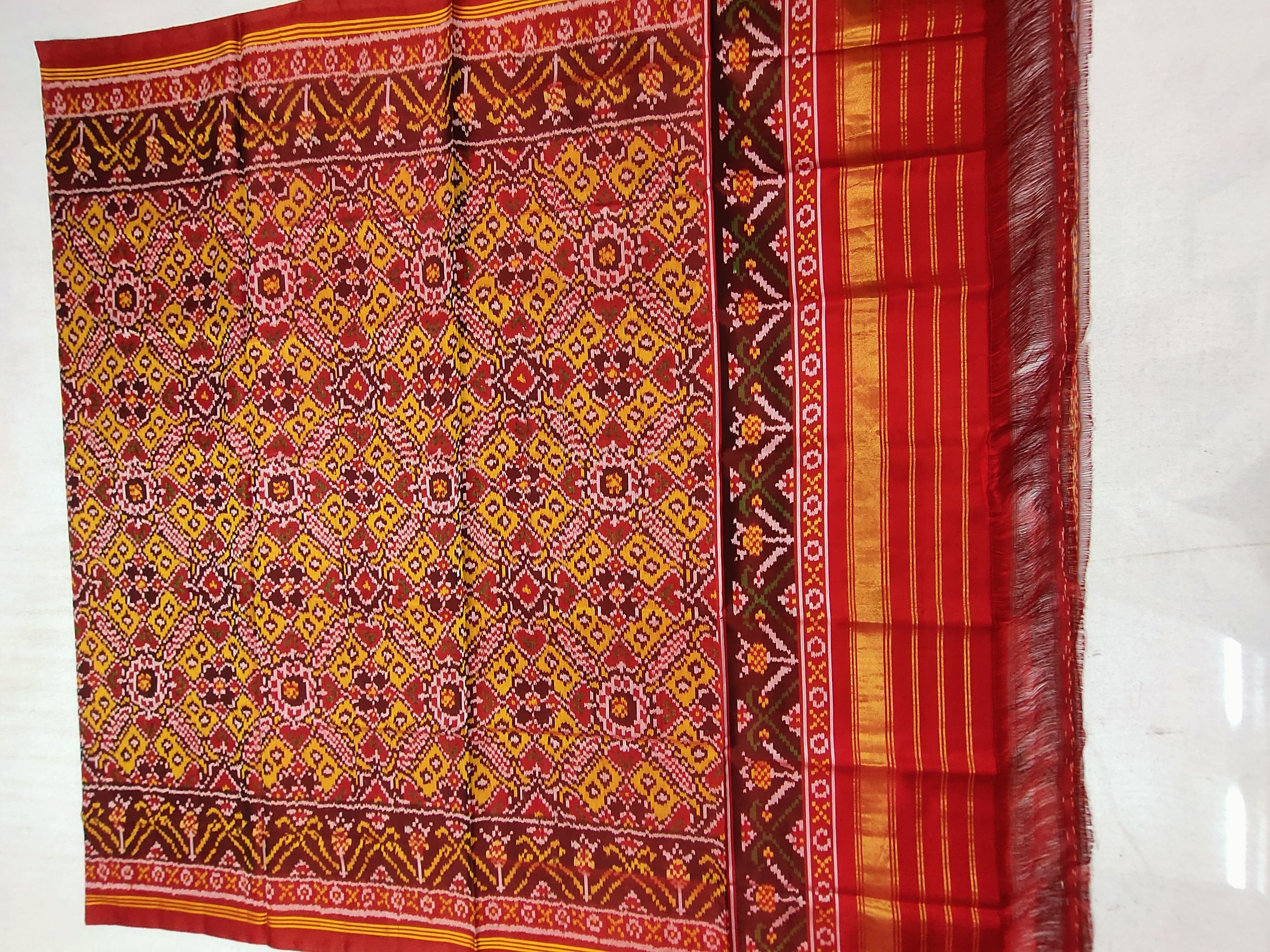 Mastard Yelow Manekchowk Duppta For Chaniya choli