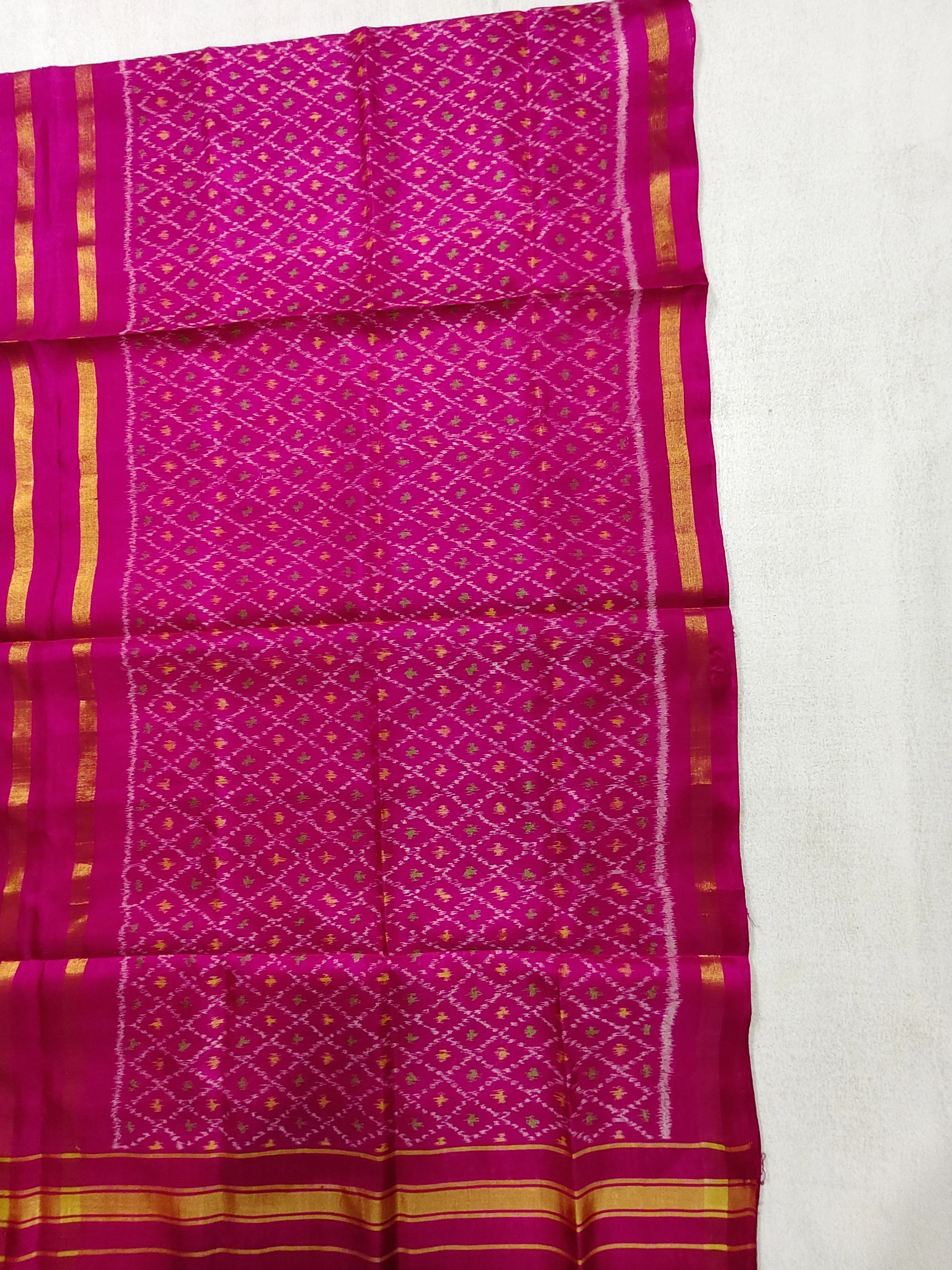 Pink Daliya Bhat Single Ikat Silk Stole